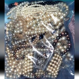 Grab Bag of 25 Pearl Necklaces